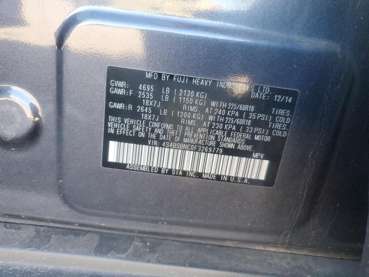 Subaru Outback 2.5i Limited Image 4