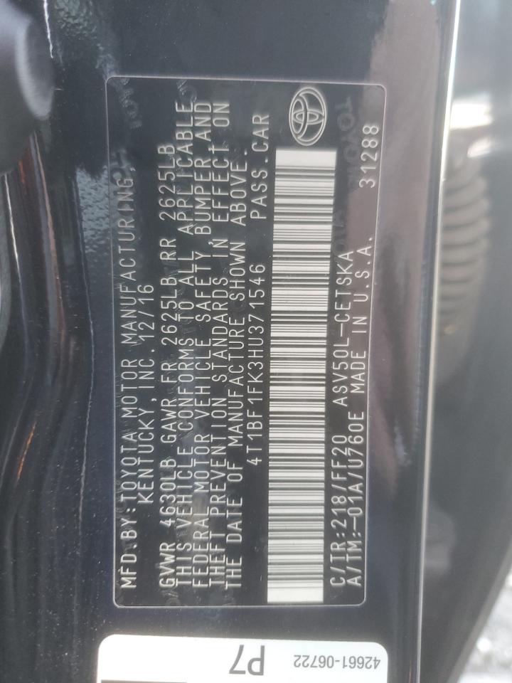 Toyota Camry Le Image 6