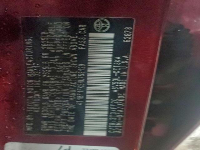 Toyota Camry Le Image 8