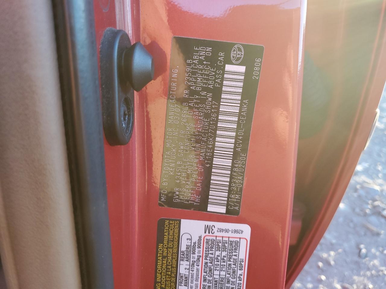 Toyota Camry Ce Image 11