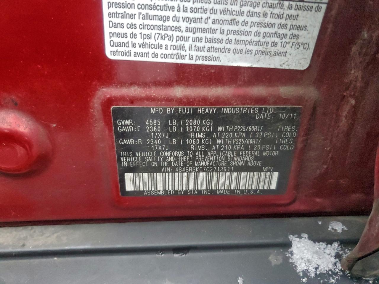 Subaru Outback 2.5i Limited Image 10