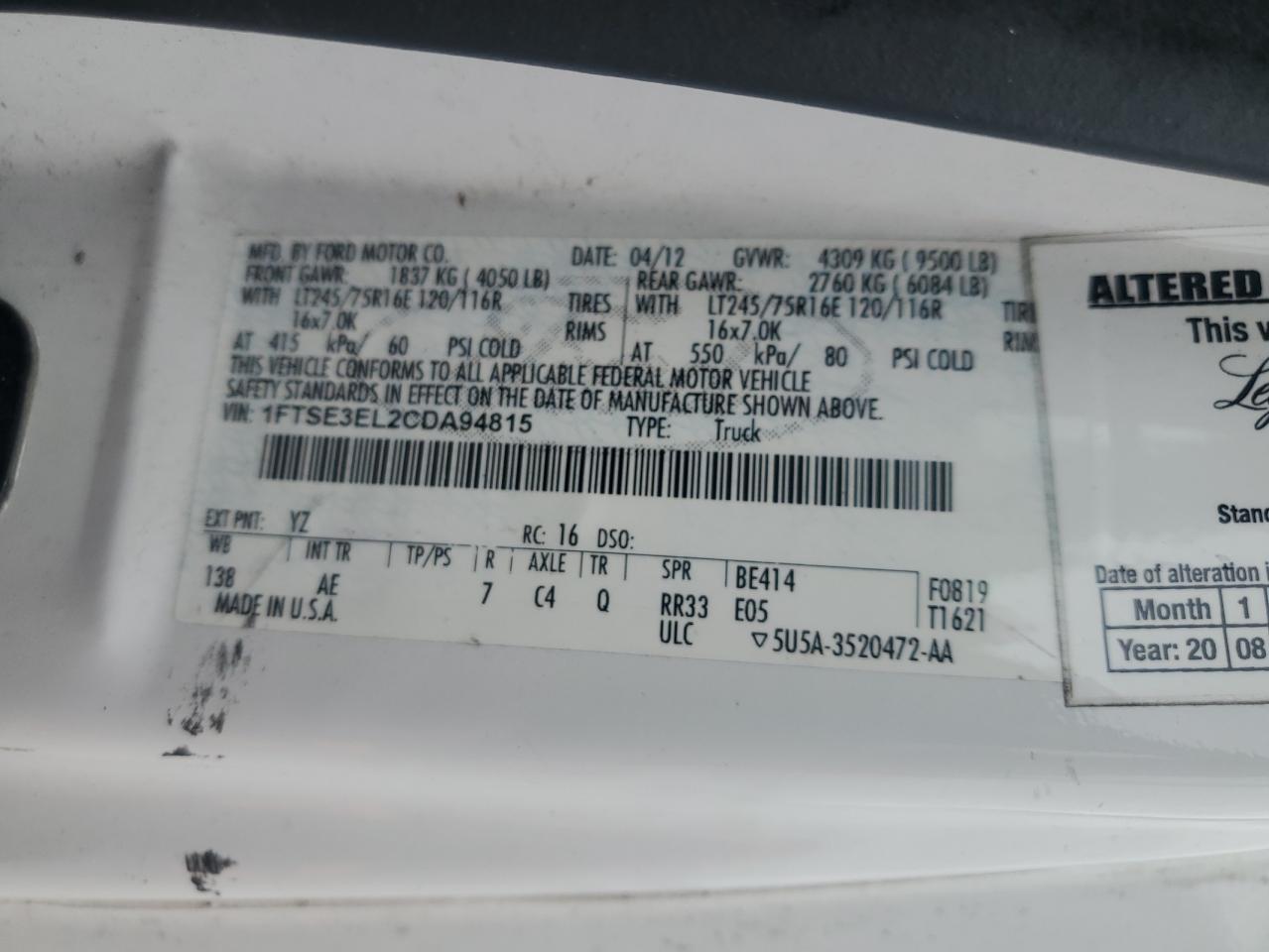 Ford E-350 E350 Super Duty Van Image 11