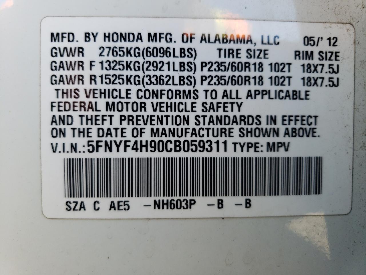 Honda Pilot Touring Image 12