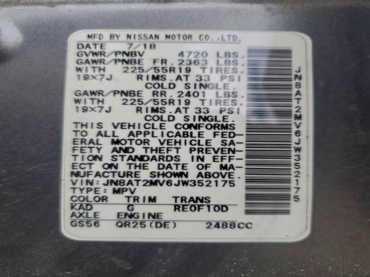 Nissan Rogue S Image 11