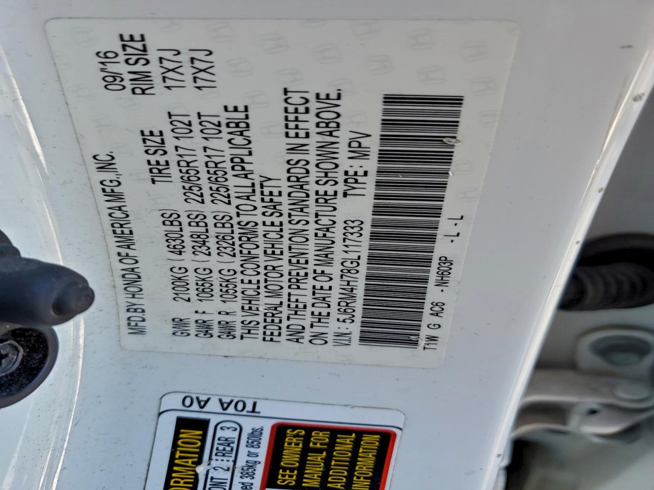 Honda Crv Exl Image 7