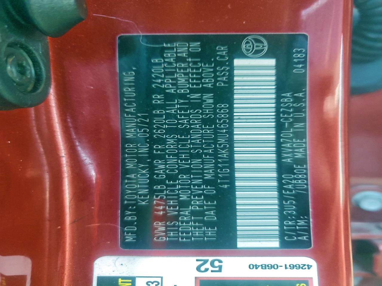 Toyota Camry Se Image 12